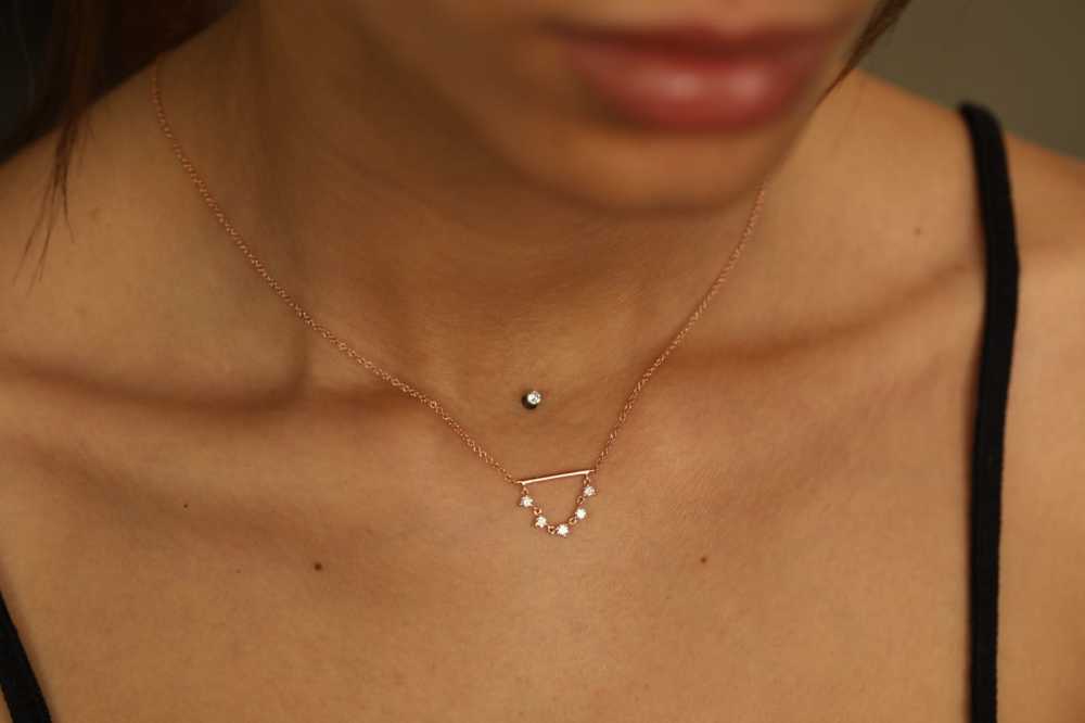 Beş Taş Pırlanta Kolye - REİS