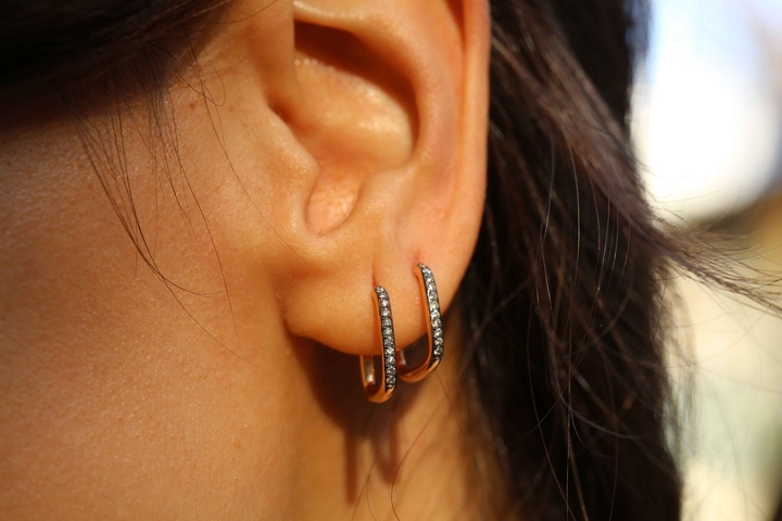 Dikdörtgen Brown Küpe - REİS